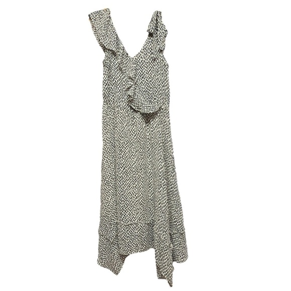 Who What Wear Casual Asymmetrical Sundress Black and Cream - Picture 2 of 6